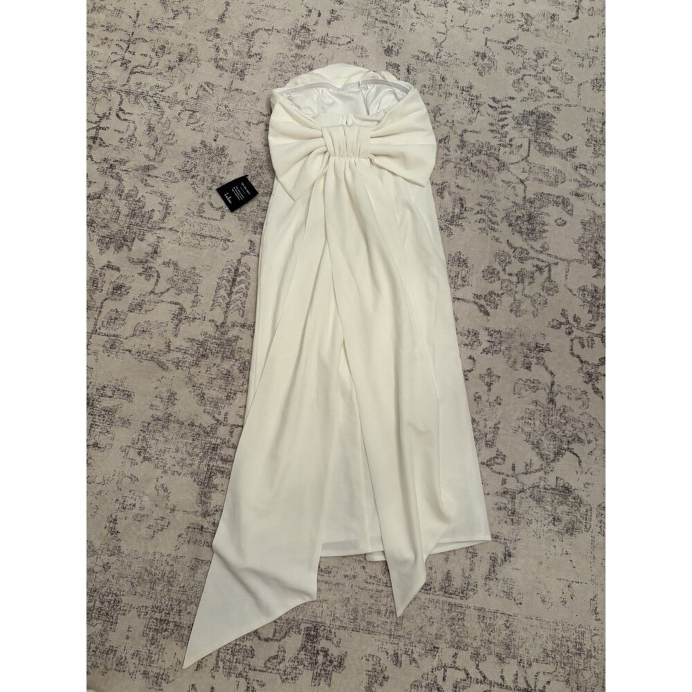 Lulu's White Strapless Midi Dress - Picture 7 of 14